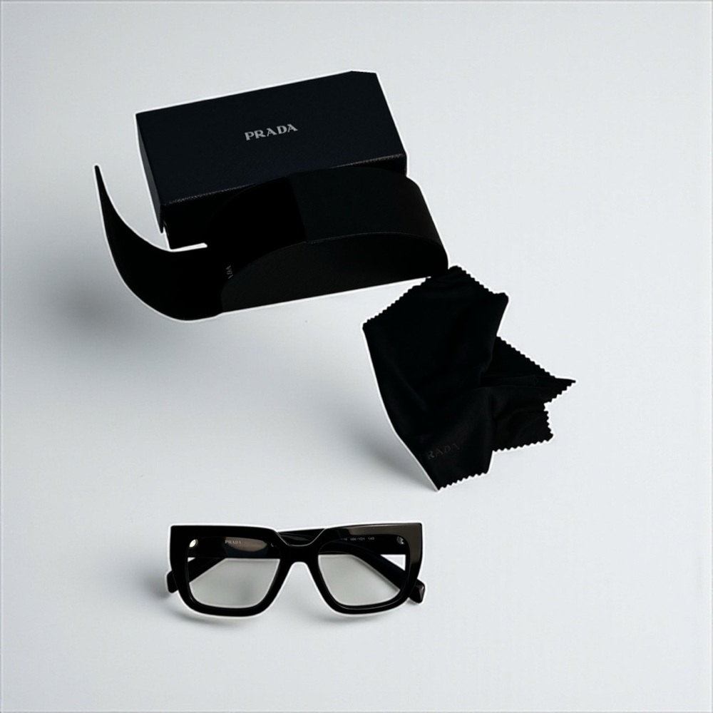 Prada Eyeglass Frames | Black Rectangle - image 7